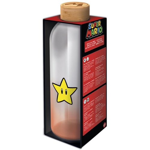 Super Mario Nintendo Bros glass bottle 1030ml Slike