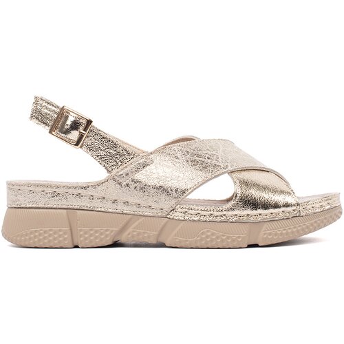 GOODIN Gold flat sandals Slike