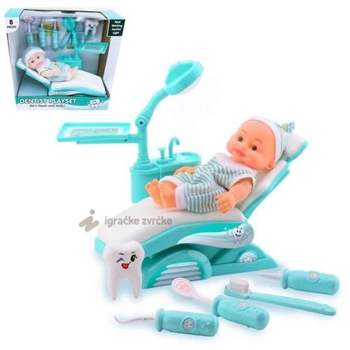  lutka beba sa zubarskim setom + zubarska stolica Cene