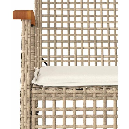  7-dijelni vrtni blagovaonski set od poliratana s jastucima bež 180 cm table length Slike