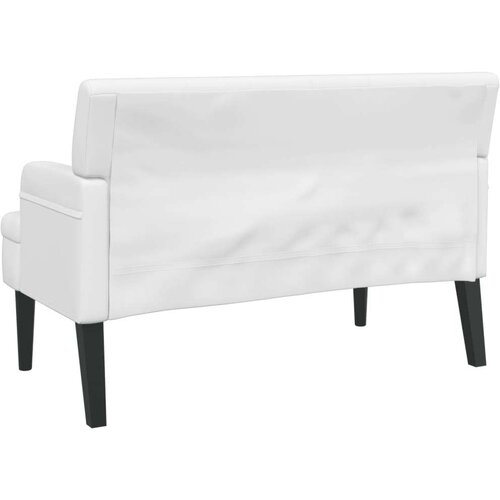 vidaXL klupa s naslonom bijela 112 x 65 5 x 75 cm od umjetne kože Cene