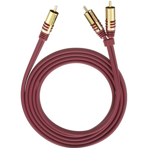 Oehlbach 20567 cinch avdio Y-kabel [2x moški cinch konektor - 1x moški cinch konektor] 8.00 m rdeča pozlačeni konektorji, (20432319) Cene