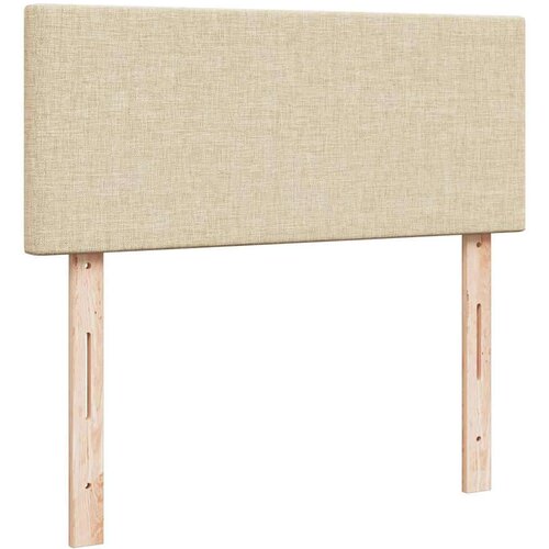 VidaXL Otomanski okvir kreveta s madracem krem 120x200cm od tkanine Slike
