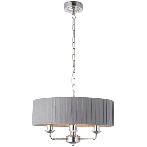  Endon 94394 - Luster na lancu HIGHCLERE 3xE14/40W/230V tamno siva/sjajni hrom Cene