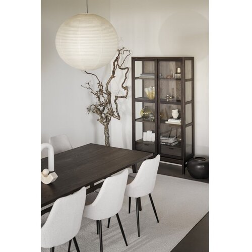 Rowico Smeđa vitrina u dekoru hrasta s kliznim vratima 100x203 cm Hazelton &amp;ndash; Slike