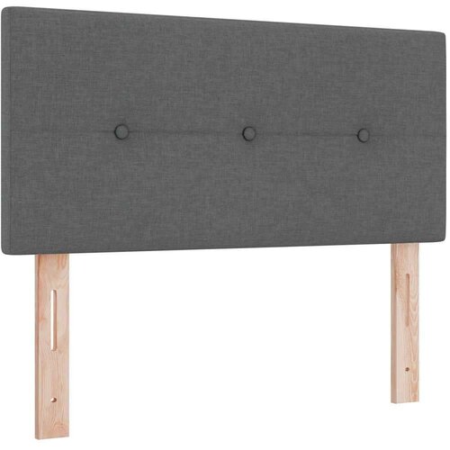  Krevet s uzglavljem s madracem &amp;amp;amp LED tamno sivi 80x200 cm tkanina Slike