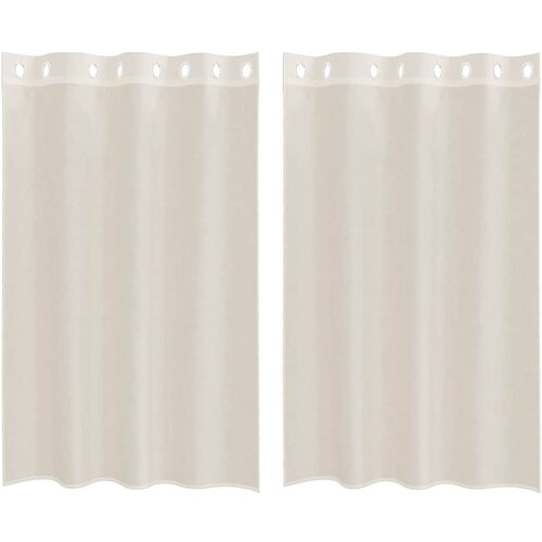 vidaXL Voile zavese z vponkami 2 kosa kremna 140x175 cm, (21827040) Cene