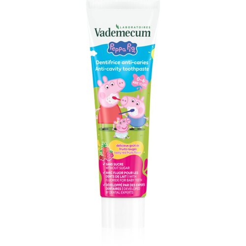 Vademecum Peppa Pig Red Fruit zubna pasta za djecu 6 mjeseci - 6 godina 50 ml Cijene