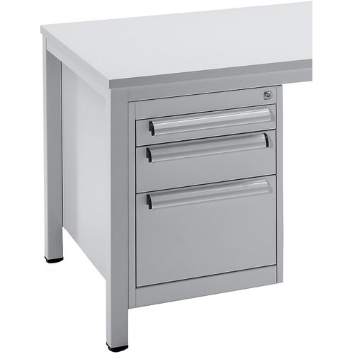 Eurokraft pro Spodnji predalnik, za pisalno mizo za delovne mojstre, s 3 predali vi&amp;scaron;ine 70, 80, 300 mm Slike