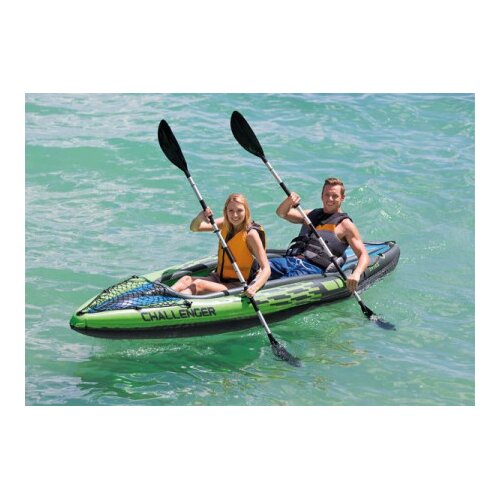 Intex Proizvod sa nedostatkom - OUTLET - challenger k2 kayak (86&amp;Prime; Aluminijumska vesla) + Teretna mreža ( 68306NP ) Slike