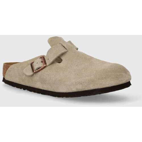 Birkenstock Boston Suede Leather Sandali taupe Cene