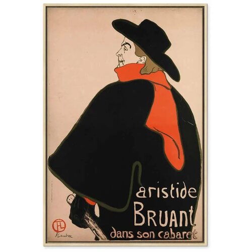  Slika - Aristide Bruant: Dans son cabaret (1 Part) Vertical 80x120 U prirodnom drvenom okviru Slike