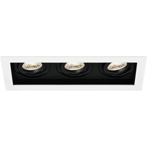 Braytron GU10 Ugradna Rozetna Kvadratna Trostruka Bela/Crna BH03-05040 Slike