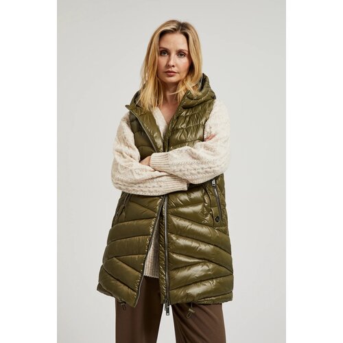 Moodo Women&amp;#039;s quilted vest - olive green Slike