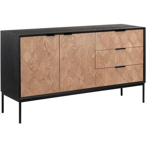 Bessagi Home retro komoda milano, strukturirana, jesen, črna Cene