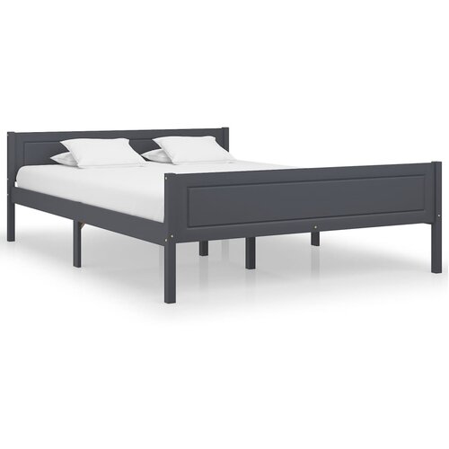  Za krevet od masivne borovine sivi 120 x 200 cm Slike