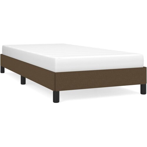 Maison Chic Posteljni okvir - Enojna postelja - Postelja za odrasle brez vzmetnice temno rjav 80x200 cm blago-J7754, (21763903) Cene