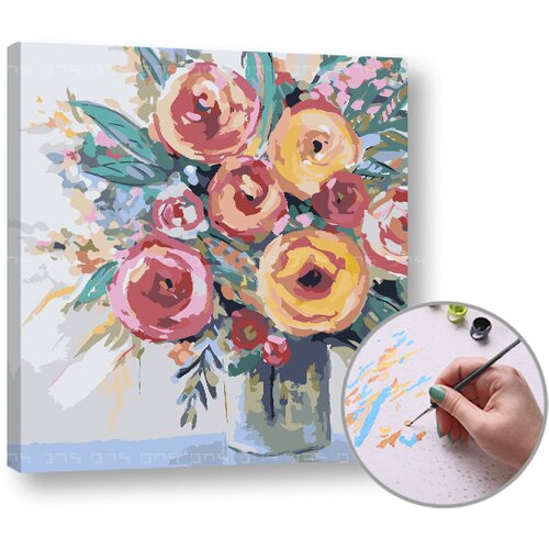  Slikanje po brojevima RADOST CVIJEĆA - Level Starter 50x50 cm | bez okvira Cijene