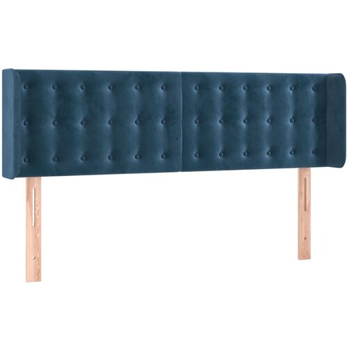 Maison Chic vzglavna omarica - nočna omarica - posteljna omarica z u&amp;scaron;esi temno modro 147x16x78/88 cm žamet, (21712024) Slike