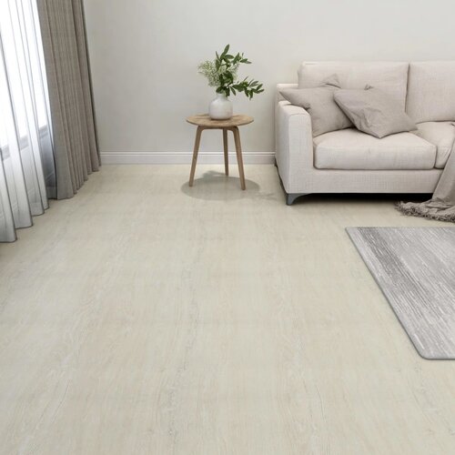  Samoljepljive podne obloge 55 kom PVC 5,11 m&amp;sup2; krem Slike