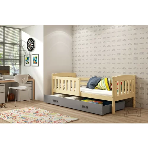 BMS Group Otroška postelja Kubus - 80x160 cm - bor/grafit