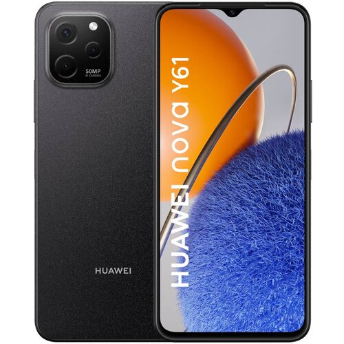 Huawei refabrikovani mobilni telefon nova Y61 4G, 6.52&amp;quot;, 1600 x 720, 60 hz, 13 mp, 8 mp, 4/64GB, crni Slike