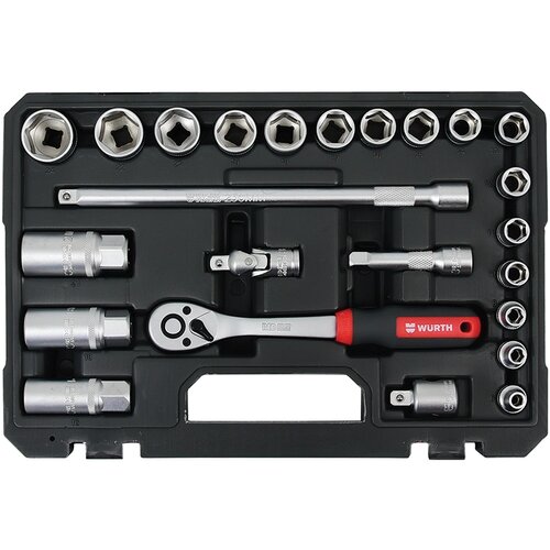 Würth set red stripe nasadni ključ. 3/8, 6ugaoni, 24kom Cene
