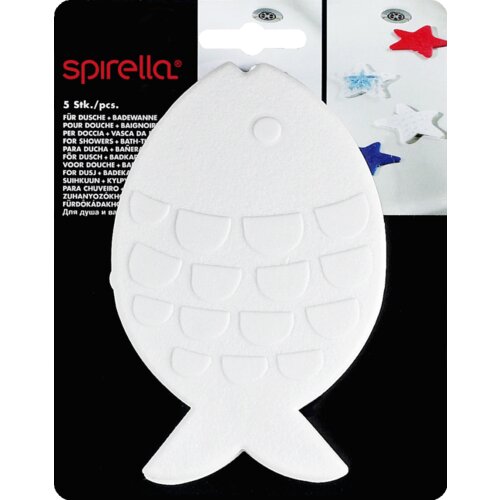 Spirella Otro&amp;scaron;ke protizdrsne podloge 5 ks za kad 16x10,5 cm Globefish &amp;ndash; Slike