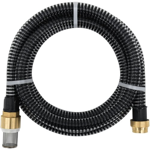 VidaXL Usisno crijevo s mjedenim priključcima crno 1,1 &amp;quot; 10 m PVC Slike