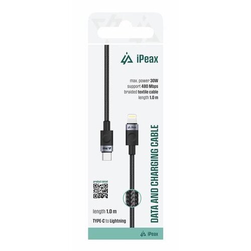 Swissten iPEAX KABEL TEXTILE USB-C/LIGHTNING 1M, 30W, USB 2.0 crni Cijene