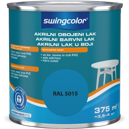 SWINGCOLOR Lak u boji (Nebesko plava, 375 ml, Svilenkasti mat) Slike