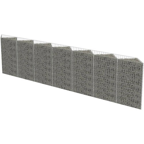 vidaXL Gabion stena iz pocinkanega jekla 450x30x100 cm, (20708106) Cene