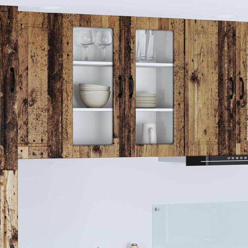  Zidni stakleni ormarić Staro drvo 80 x 31 x 80 cm Cijene
