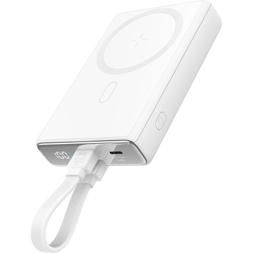 Joyroom Magnetni powerbank 10000mAh 20W s stojalom + Lightning kabel - USB-C bel, (21533812) Cene