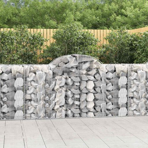  Lučne gabionske ko&scaron;are 4 kom 200x50x100/120cm pocinčano željezo Cijene