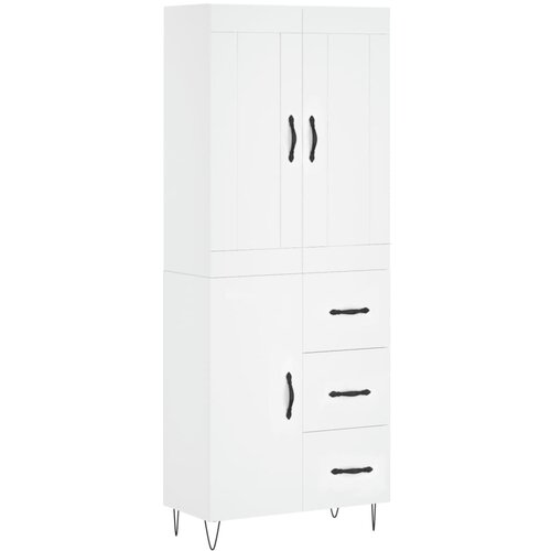 Maison Chic Visoka omara - Komoda - Predalnik bela 69,5x34x180 cm inženirski les, (21719505) Cene