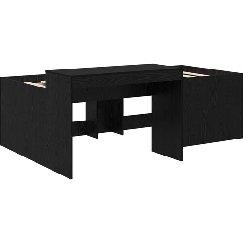  Krevet za djecu s visokim okvirom i stolom Crna 90 x 200 cm Slike