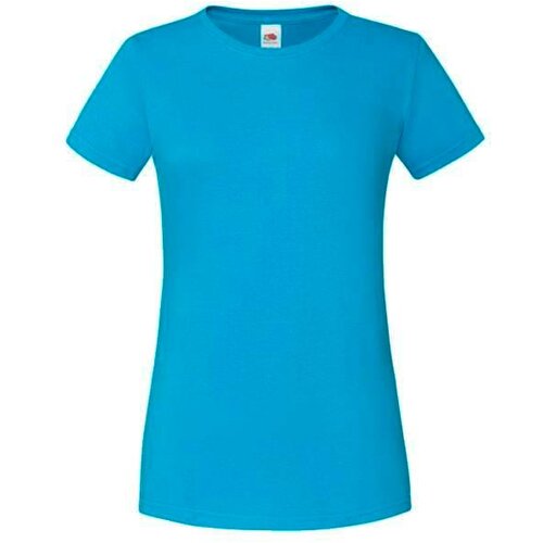 Fruit Of The Loom Blue Iconic women's t-shirt in combed cotton Cene
