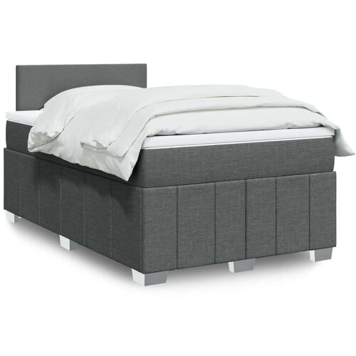 vidaXL Box spring postelja z vzmetnico temno siva 120x190 cm blago Cene
