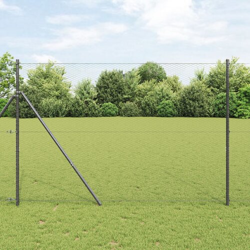 VidaXL Heksagonalna ograja siva 1.6x10 m Jeklo Slike