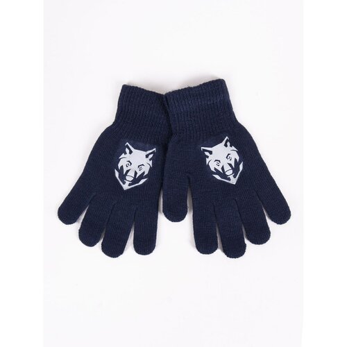 Yoclub dečije rukavice Five-Finger With Reflector RED-0237C-AA50-005 Navy Blue Slike