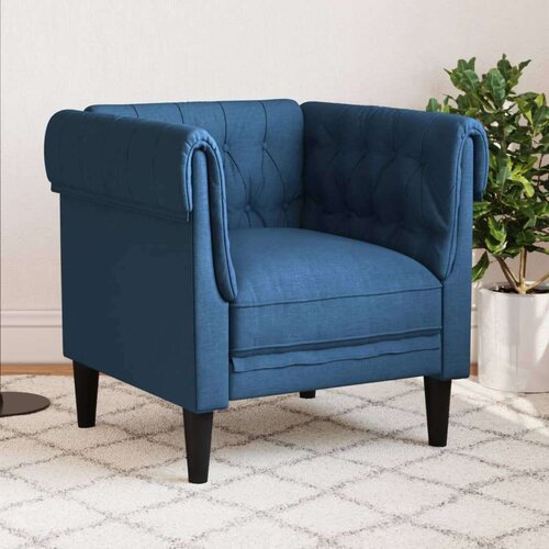  Fotelja Chesterfield plava od tkanine Cijene