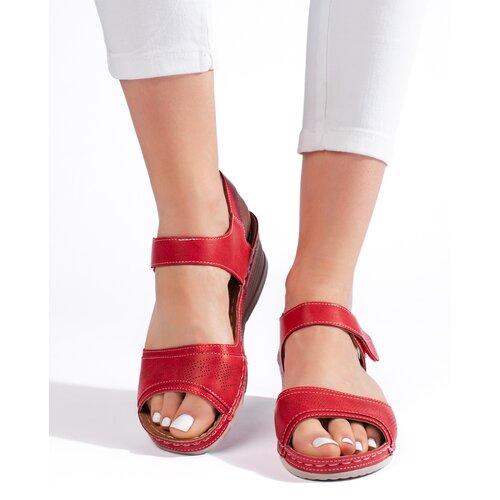 Shelvt Women's red Velcro sandals Cijene