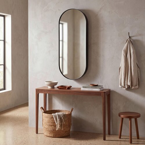 MID.YOU STENSKO OGLEDALO, 40/120/12 cm kovina, steklo, leseni material Slike