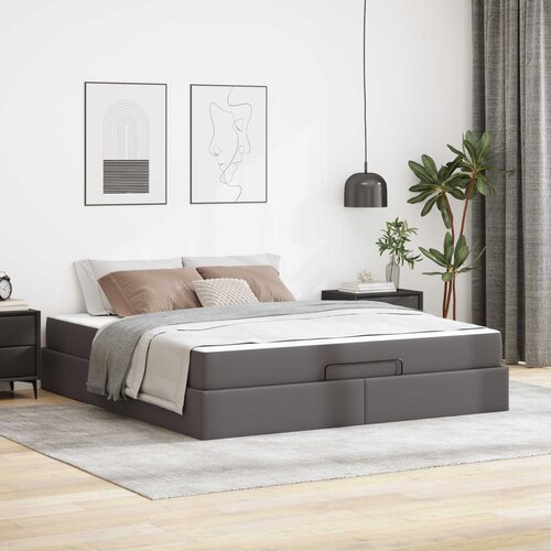  Okvir kreveta s madracem Ostalo 2 kom. Siva PVC 180 x 200 cm Cene