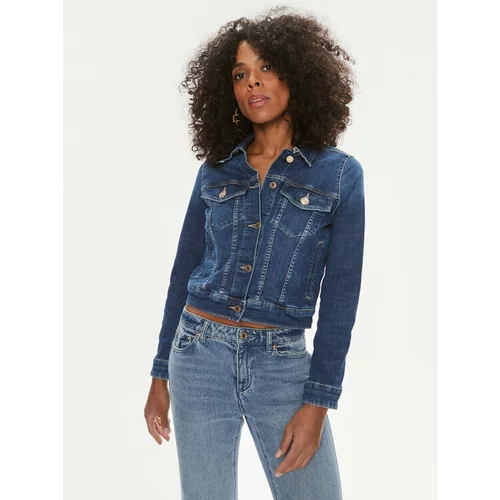 Guess Jeans jakna Delya W4RN01 D5921 Mornarsko modra Regular Fit