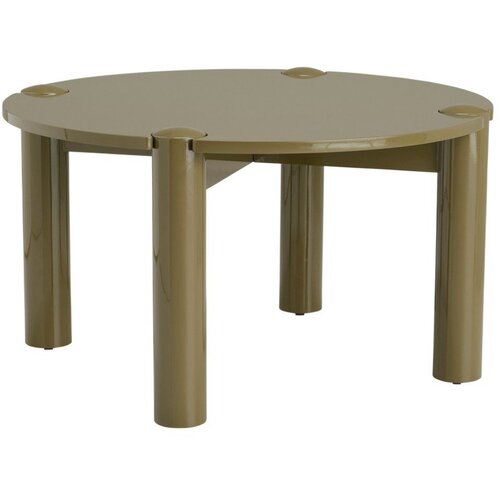 Ellos Home Kaki zelena okrogla klubska mizica iz MDF plo&amp;scaron;č &amp;oslash; 80 cm Pussel &amp;ndash; Slike