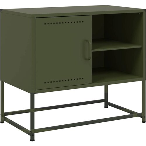 Maison Chic TV omarica - TV enota - Televizijska omarica olivno zelena 68x39x60,5 cm jeklo, (21701062) Cene