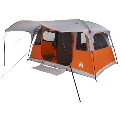 vidaXL Tunelski &scaron;ator s krovom Siva i narančasta 427 x 305 x 205 cm - Siva i narančasta 12 osoba Cijene