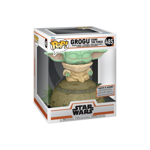 Funko Pop Deluxe Star Wars The Mandalorian Grogu Using the Force Cene